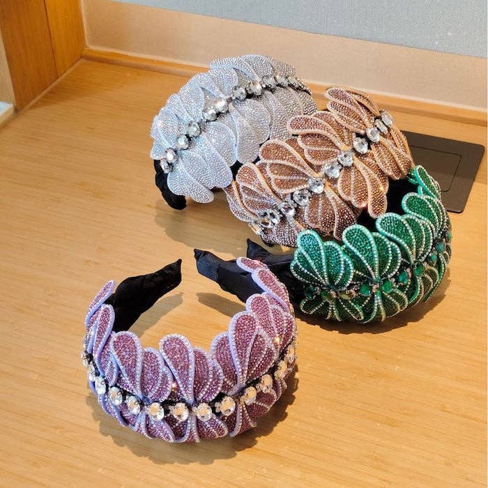 Tiara de Pétalas de Flores Luxuosas por atacado de LanLivia
