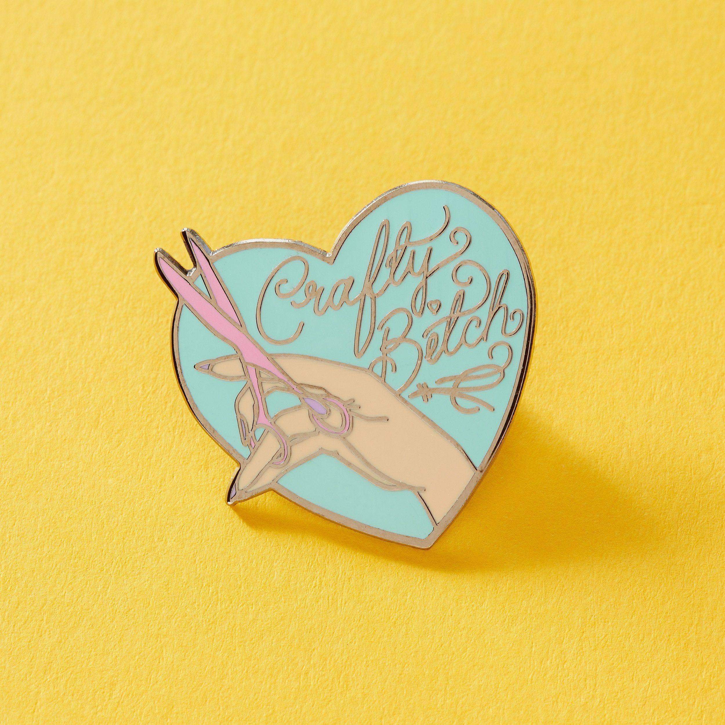 Punky Pins – wholesale Lapel pin/button – Crafty Bitch Enamel Pin4