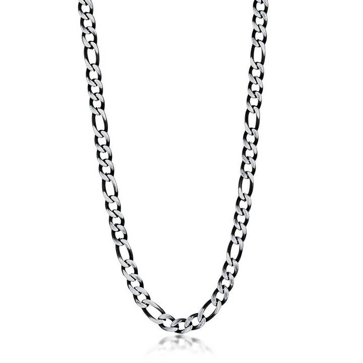Stainless Steel 7mm Figaro Chain Necklace for wholesale by Metallo