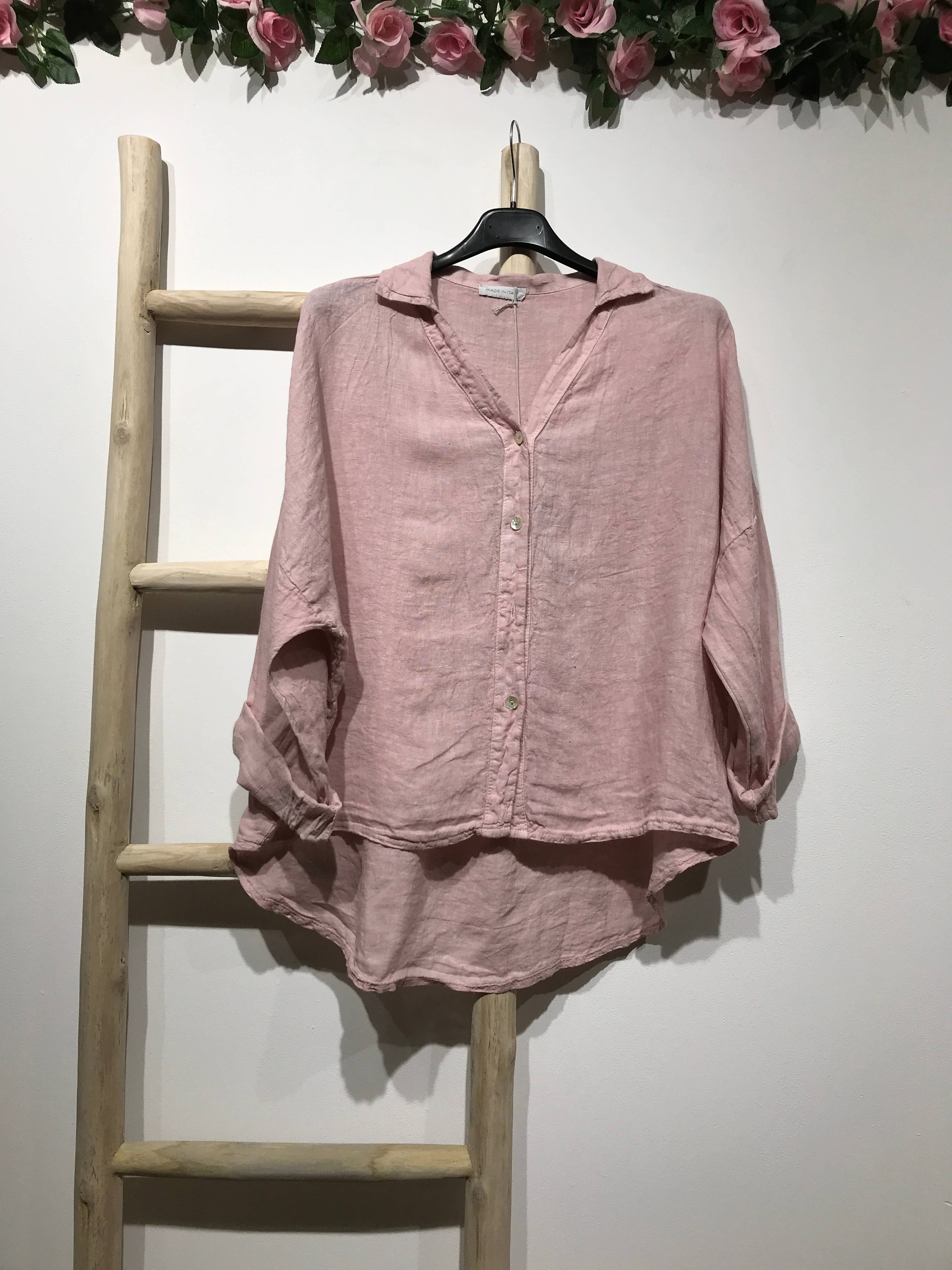 LINEN & COTTON HOUSE - Vente Chemise à col boutonné – femme - CHEMISE EN LIN. 48902 NINA65