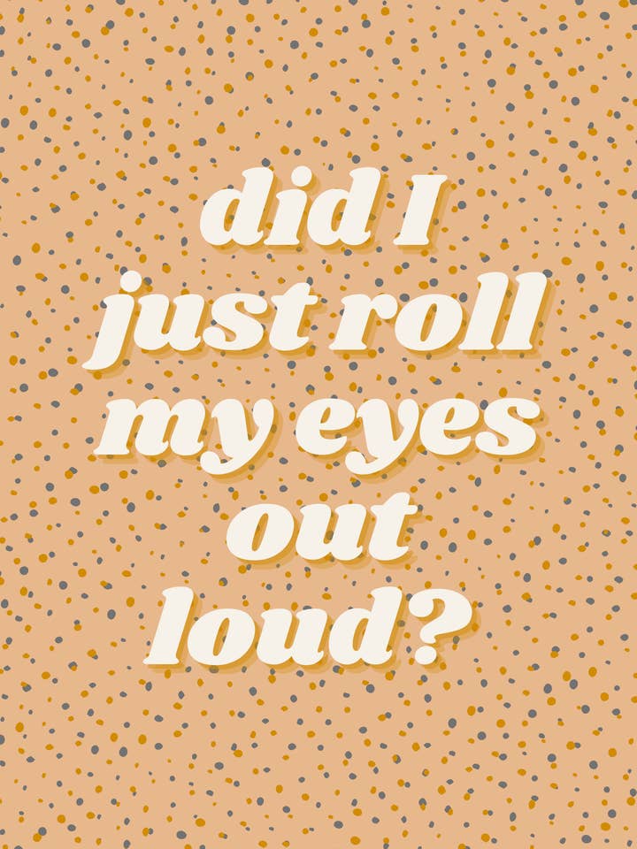 ¿Pon los ojos en blanco en voz alta? Impreso/arte mural para venta al por mayor de Dottie Wombat