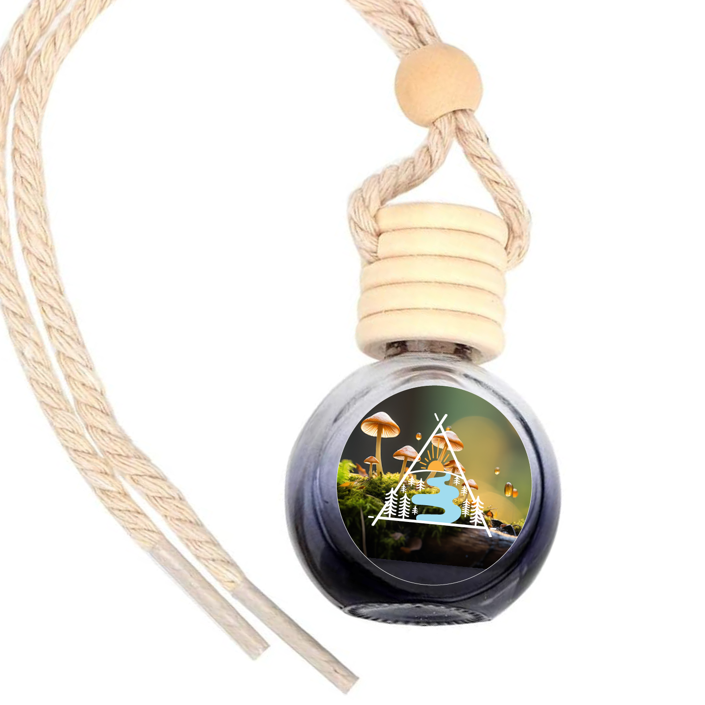 Rise and Pine Candle Co. - Vente Désodorisant pour voiture – unisexe - Diffuseur/assainisseur d'air suspendu en bois de cèdre et mousse de chêne pour voiture1