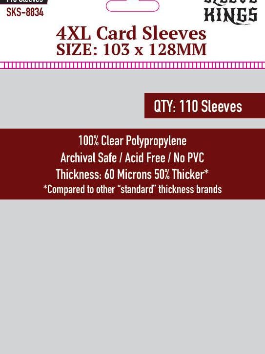 Sleeve Kings "4XL" Sleeves (103 x 128) - 110 Pack, SKS-8834 for wholesale by Mayday Games