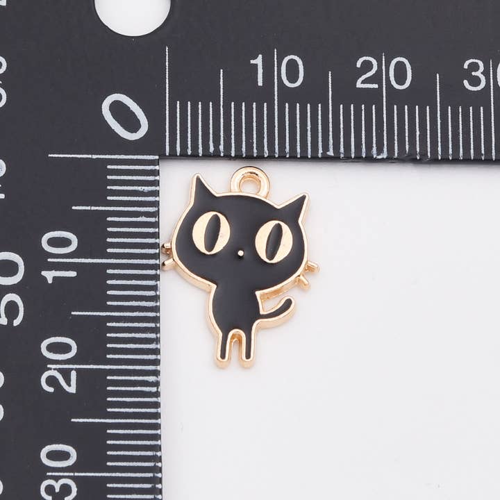 findings4uGem - Wholesale Pendant/Charm Necklace - Gold Filled Enamel Holloween Dainty Charm Pendant, CP215022
