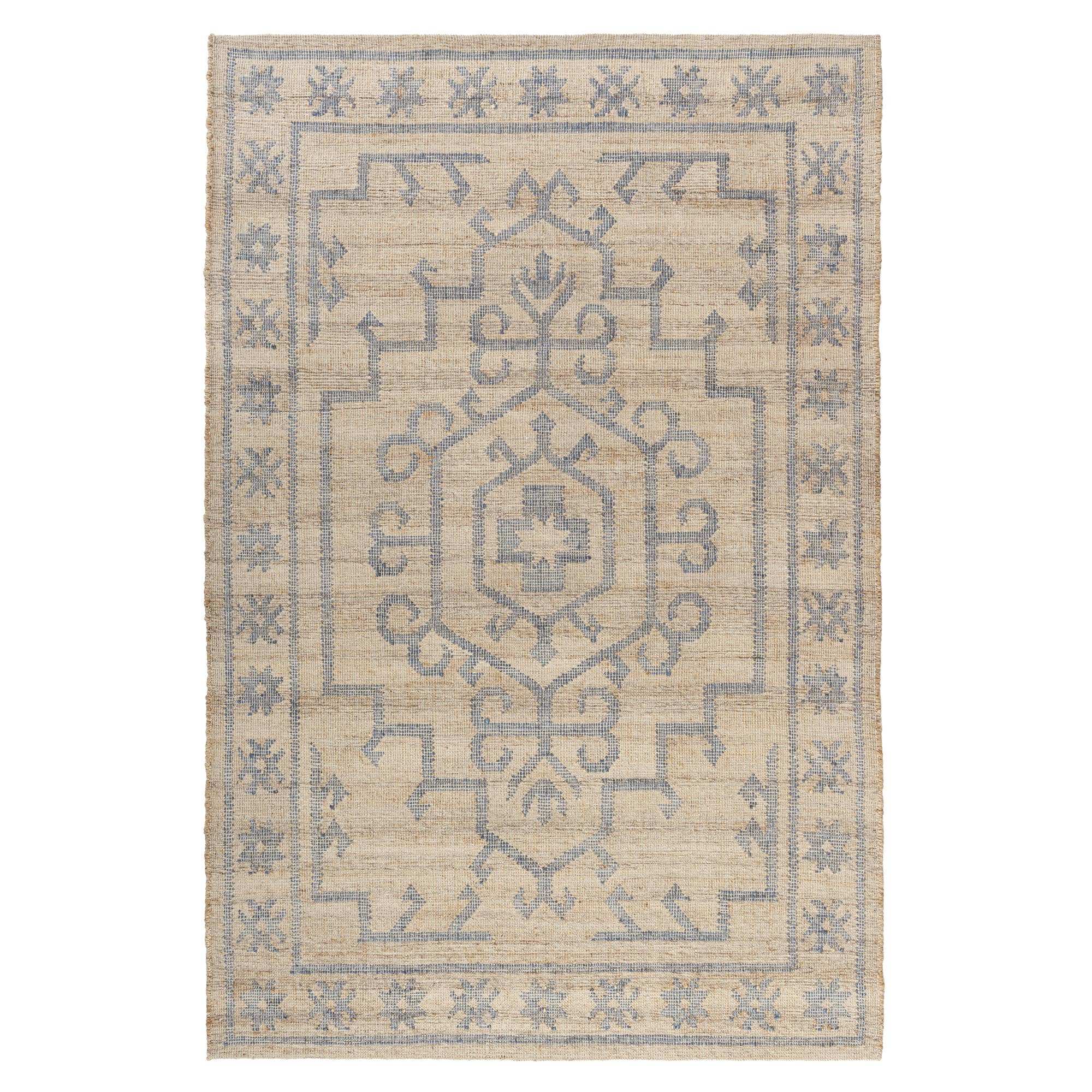 LR Home - Wholesale Area Rug - Classic Medallion Jute Blend Indoor Area Rug13