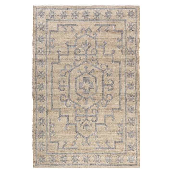 LR Home - Wholesale Area Rug - Classic Medallion Jute Blend Indoor Area Rug13