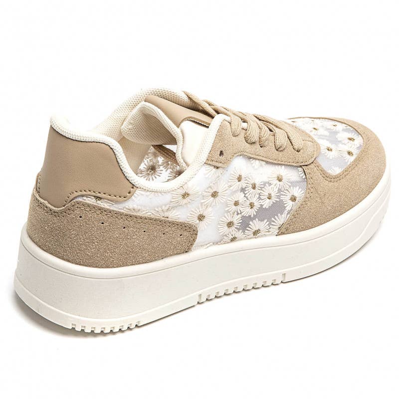 idealshoes - Wholesale Sneakers - Dames - idealshoes dames sneakers met bloemenprint9