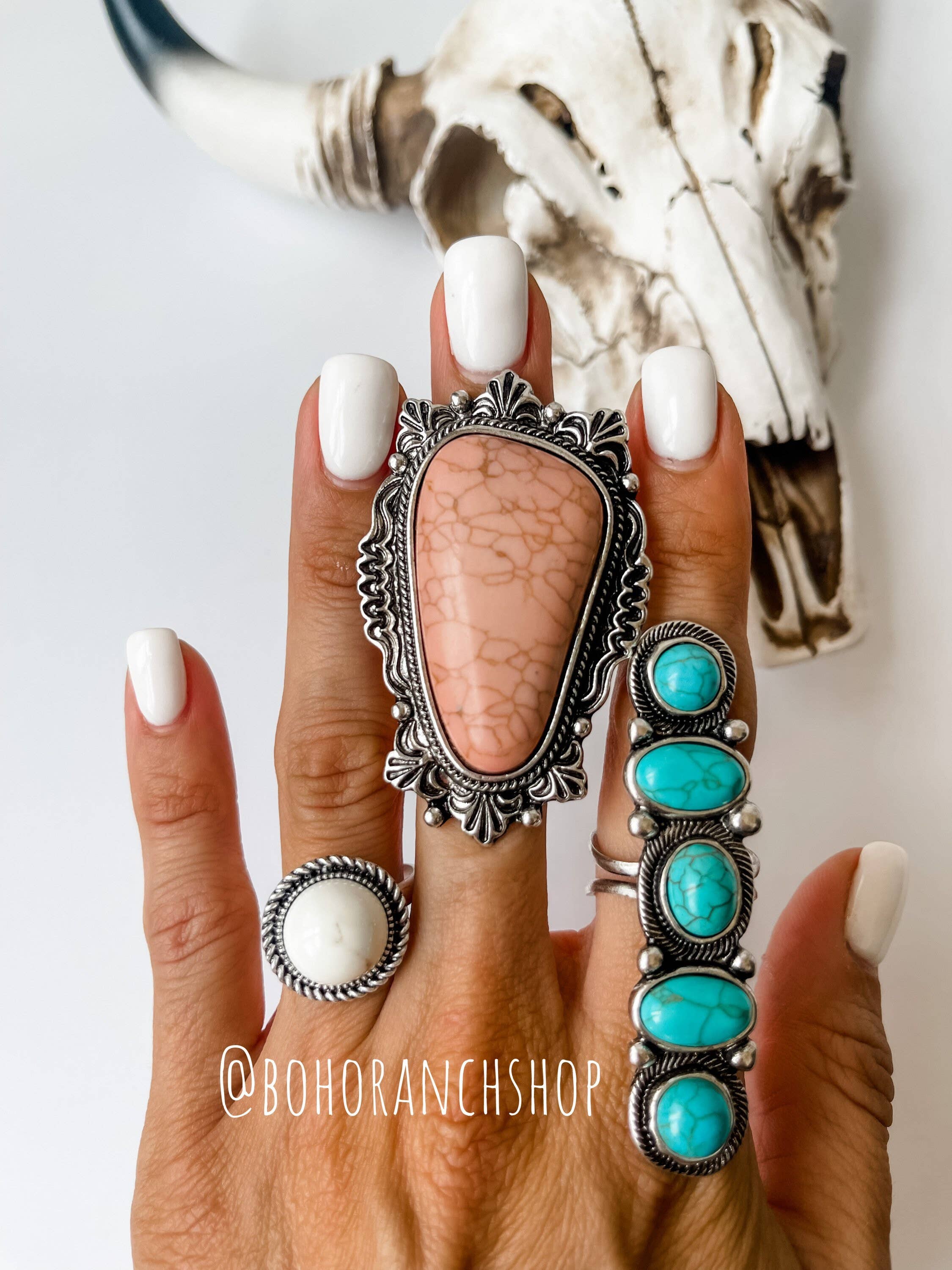 Boho Ranch Shop – wholesale Cocktail/statement ring – Oversized Western Navajo Statement Ring1