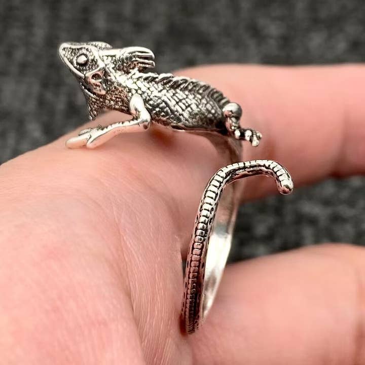 Anel Ajustável Lagarto por atacado de Mio Queena