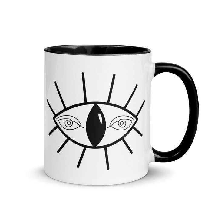 Third Eye Sees All™ Mug with Color Inside for wholesale by Lady Liberty & Co.