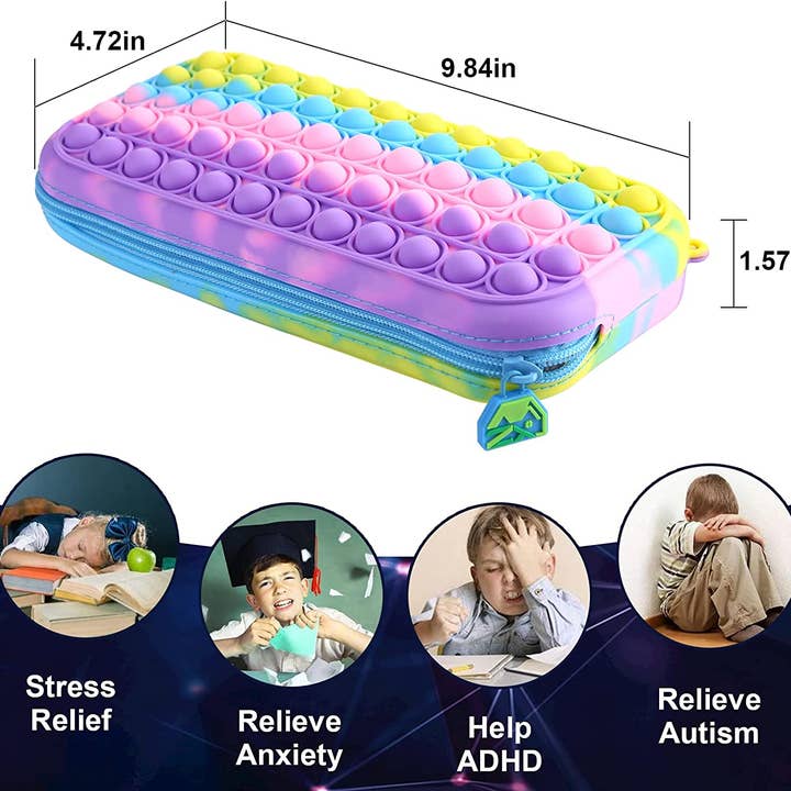 JSBlueRidge Toys - Wholesale Pencil Case/Pouch - Pop Pencil Case Pop It Fidget Kids Toy- Assorted3