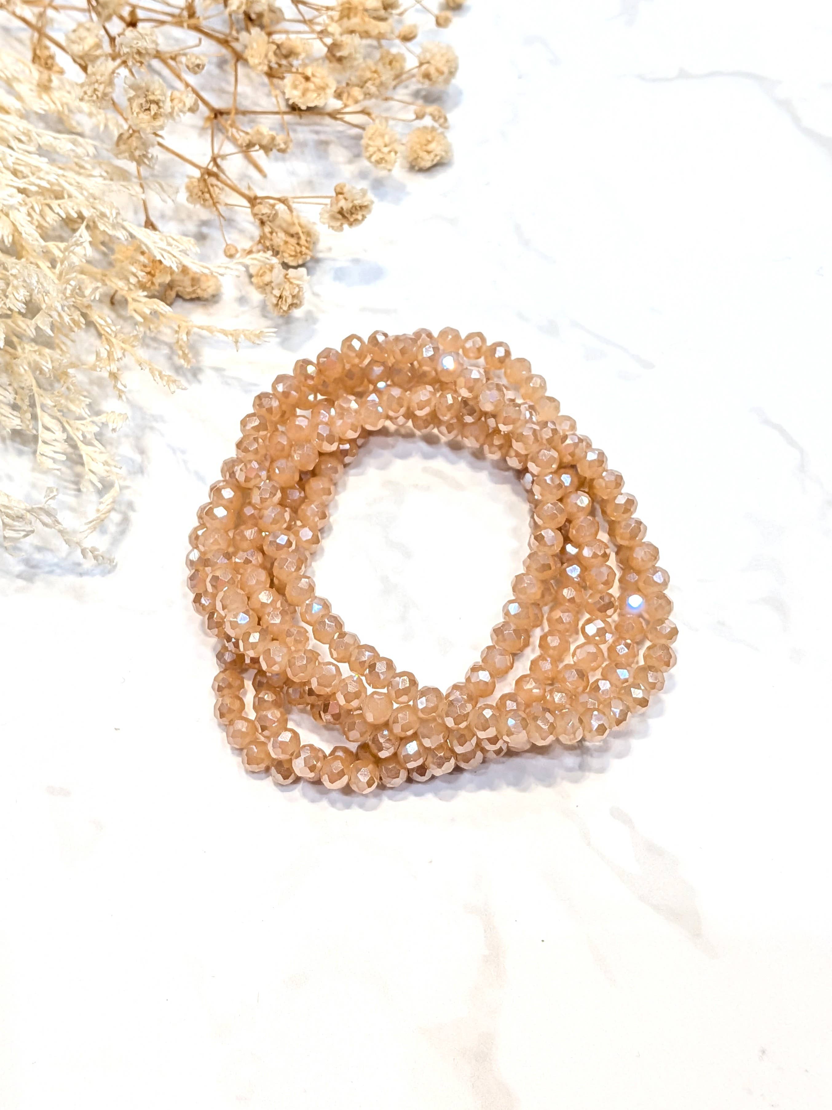 LOLO & YAYA - Vente Bracelets maillon et chaîne - Bracelet élastique Crystal opaque multi tours9