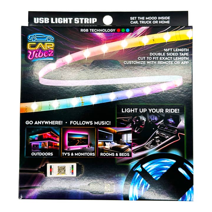 Car Vibez LED Strip Mood Lights with Remote - 6/Pack for wholesale by Novelty Closeout