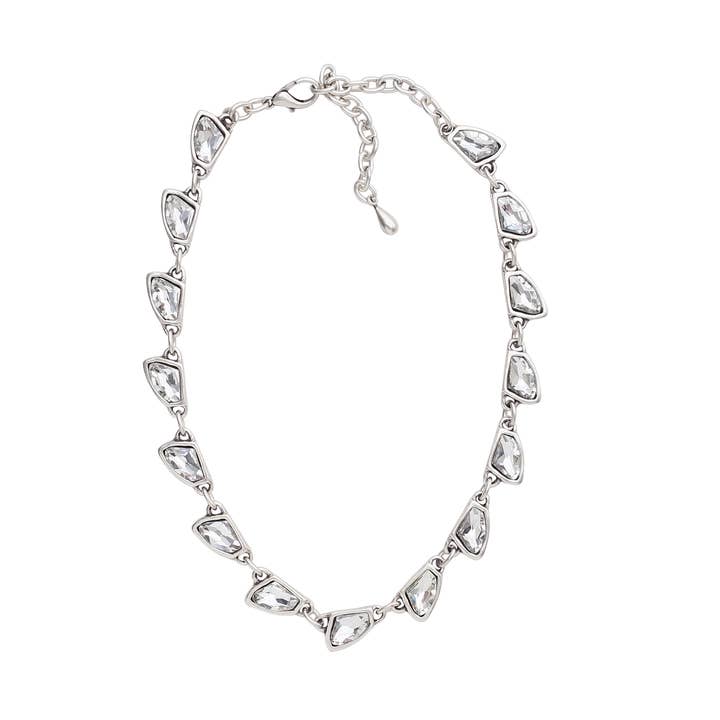 Handmade Treasure Crystal Pewter Necklace - 3919 for wholesale by Chanour