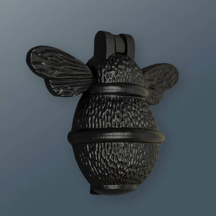 Brass bee - Vendita all'ingrosso Manopola/pomello - Battiporta a forma di ape in ottone - Finitura nera2
