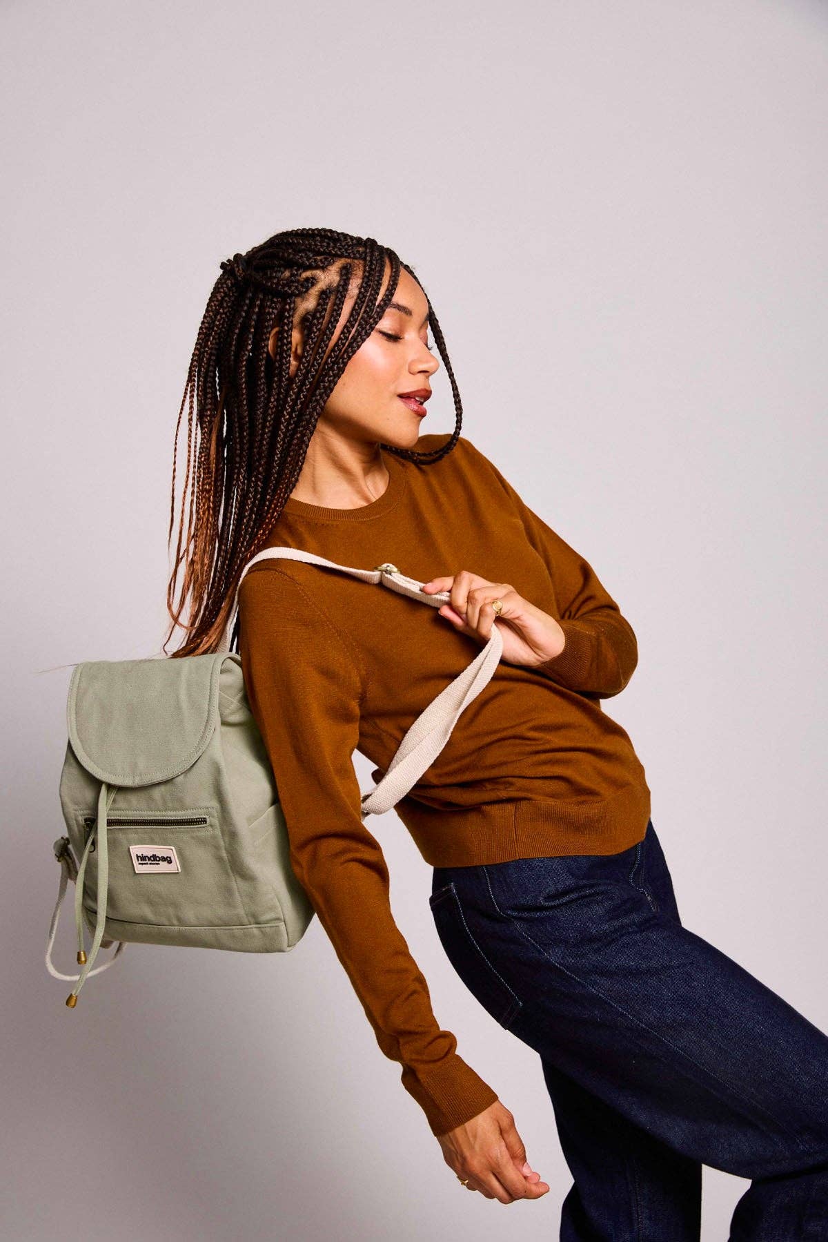 Hindbag - Wholesale Backpack - Women's - Mini Eliot backpack Clay Green1