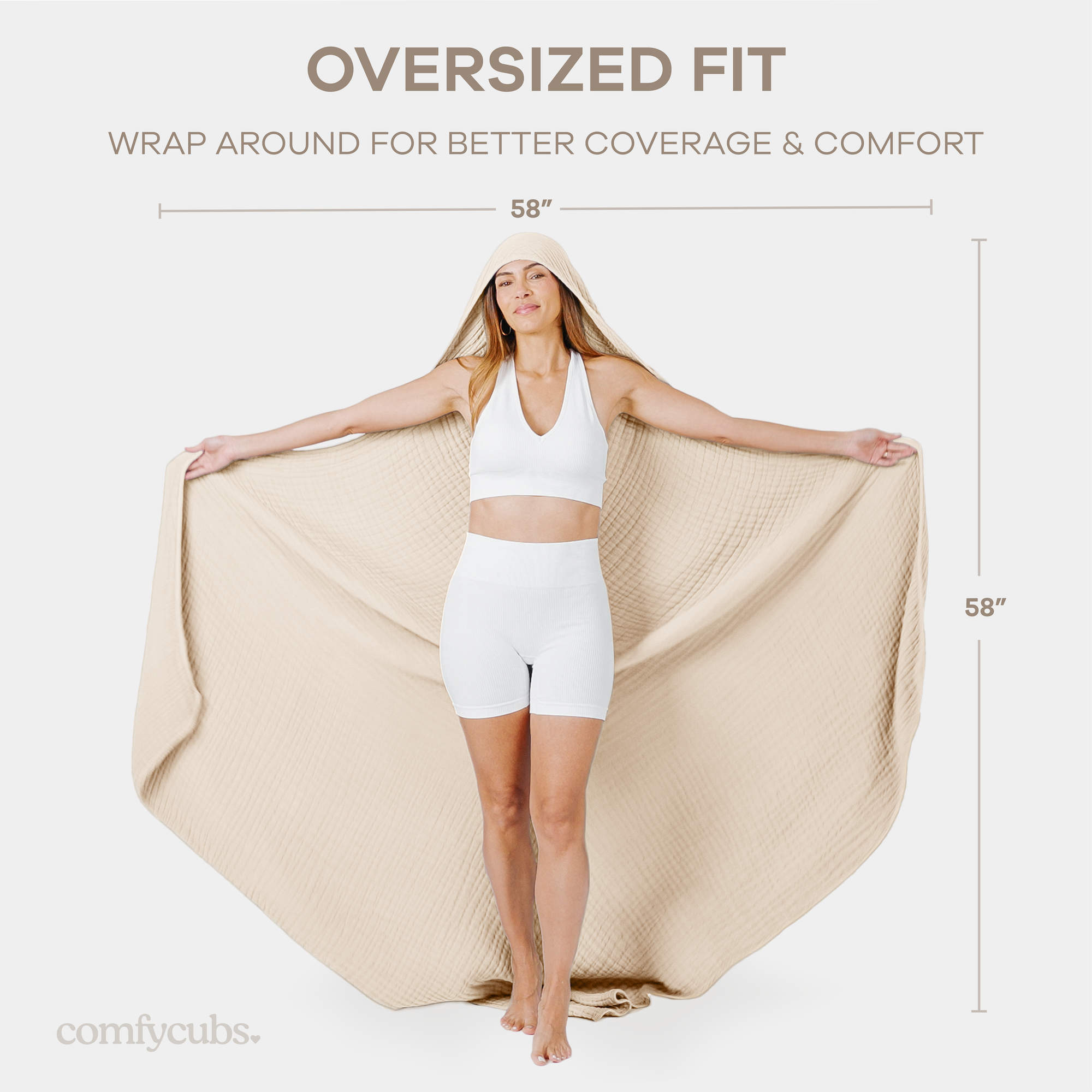 Comfy Cubs - Wholesale Bath Towel - Adult Hooded Towel, Large Hoodie Blanket by Comfy Cubs
11