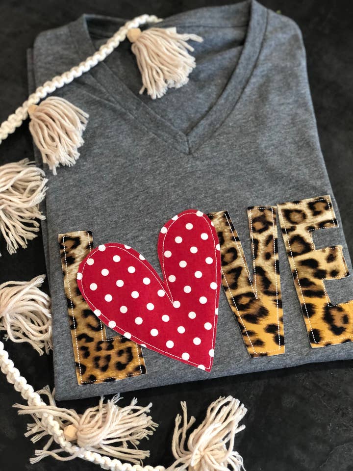 Love Valentines | Polka Dot Leopard for wholesale by The White Stitch