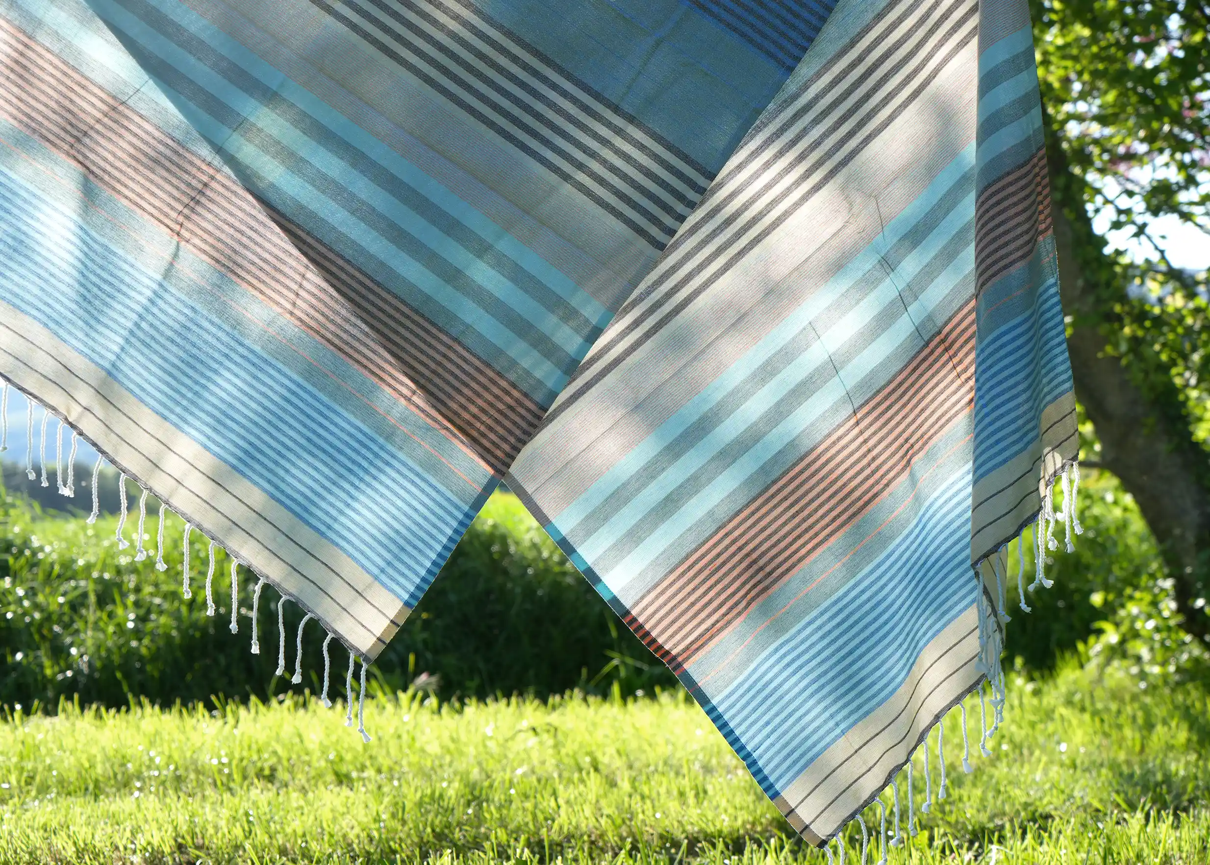 Karawan Authentic - Wholesale Beach Towel - ORGANIC COTTON FOUTA - SUD collection - Color WAVES4