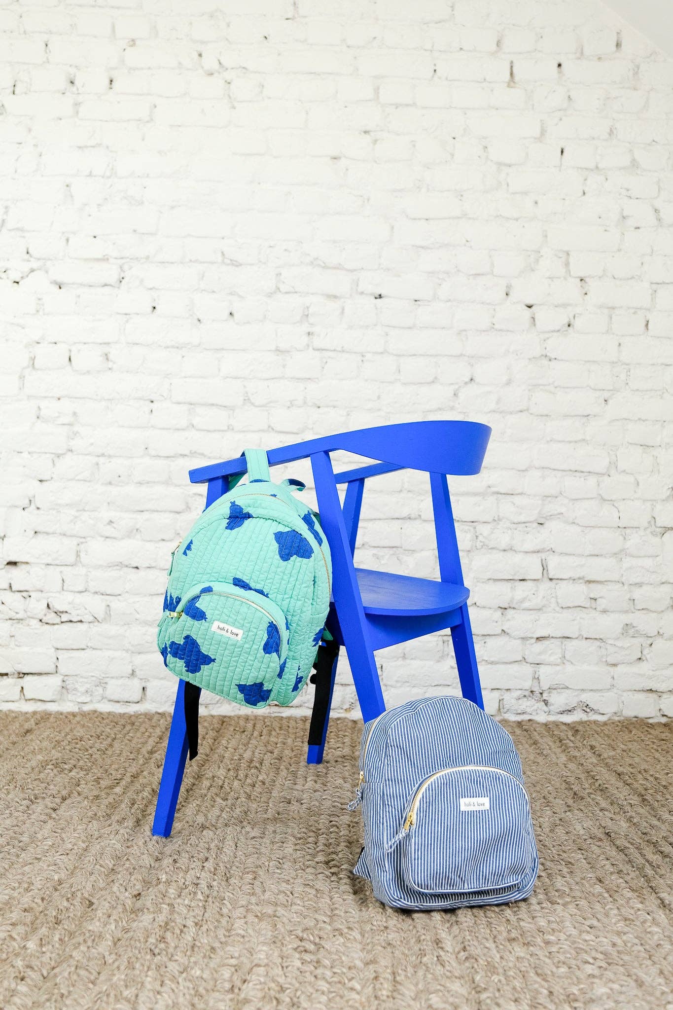 Strisce di denim Zaino a righe in denim in vendita all'ingrosso su Faire2