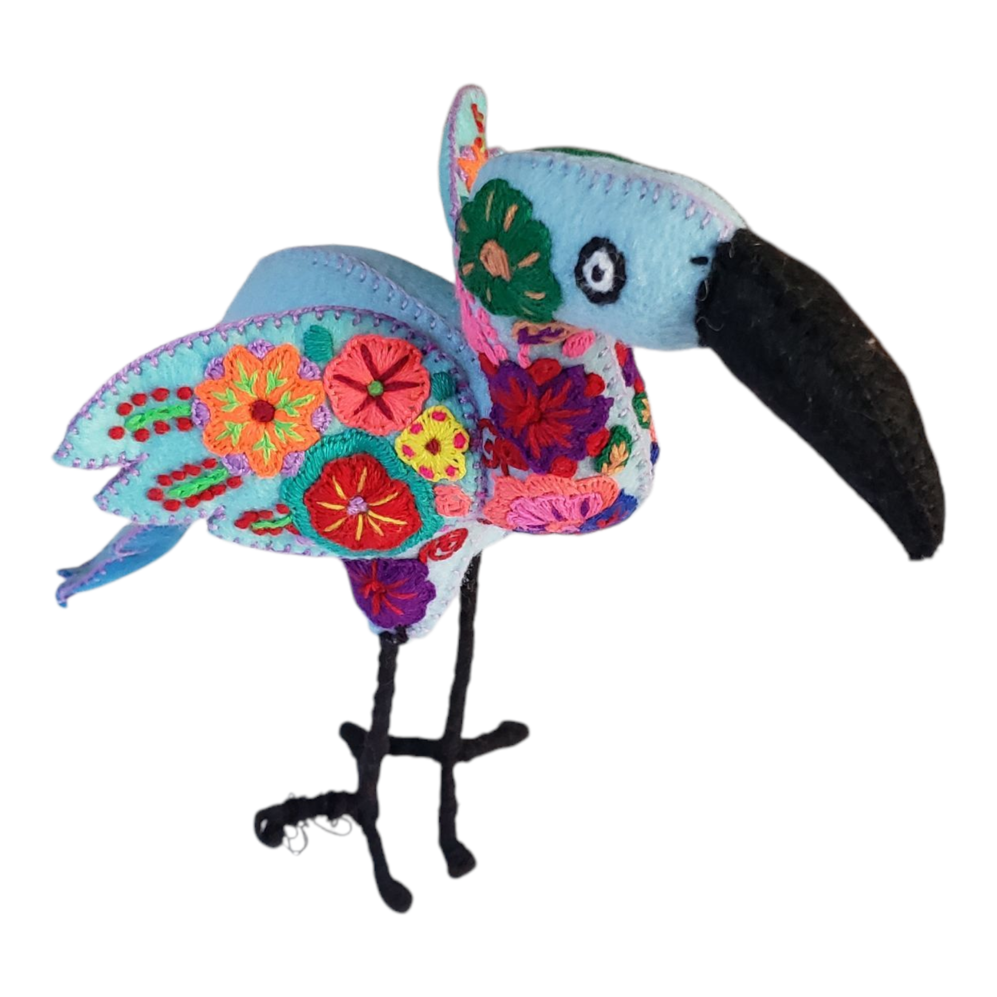The Little Pueblo - Wholesale Decorative Figurine - Flamingo Animalito from Chiapas Mexico2