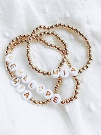 Custom Gold Ball Bead Bracelet for wholesale by Forever Faye