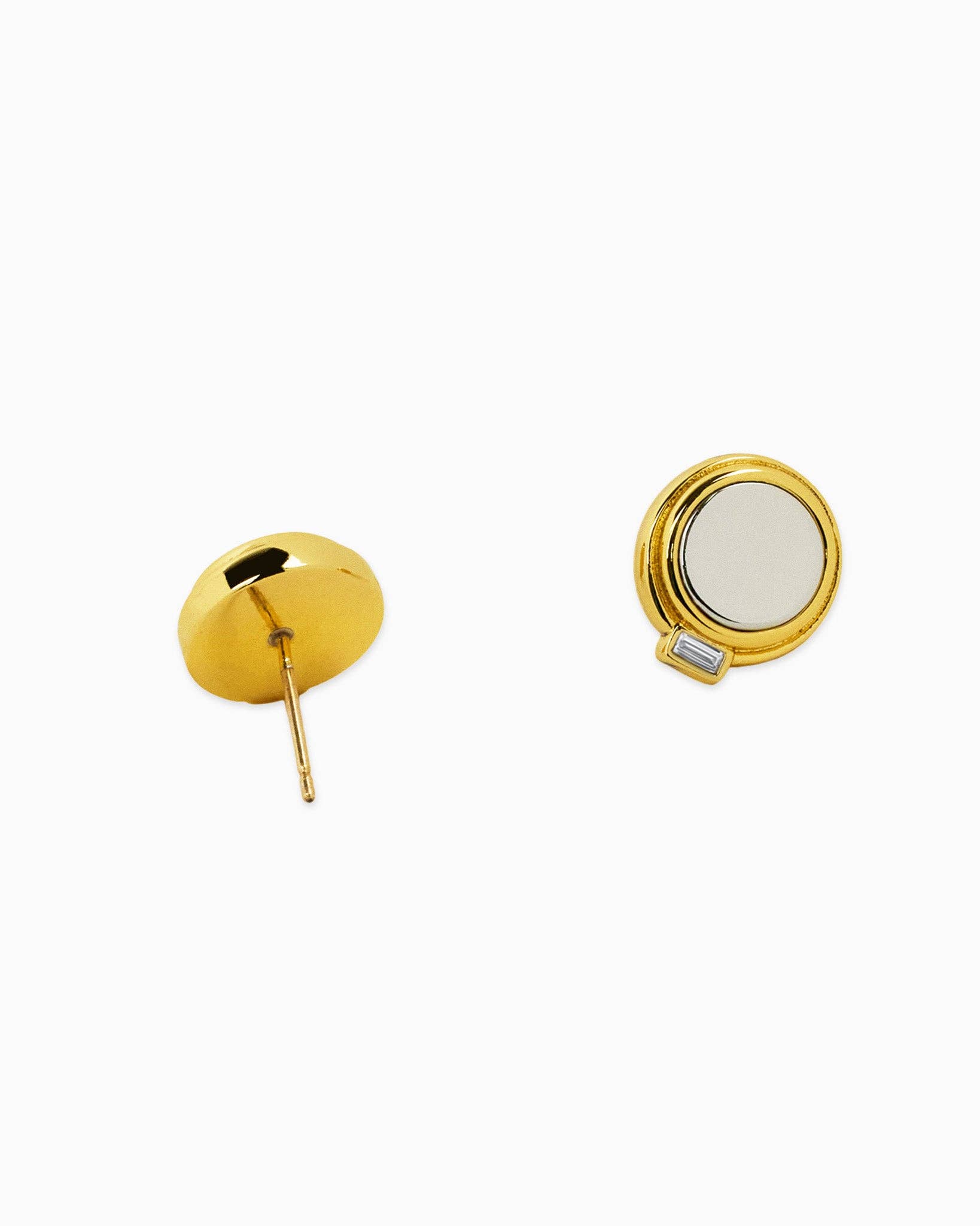 Sessori - Vente Clous d'oreille - [18K] Boucles d'oreilles clous bicolores Ainsley2