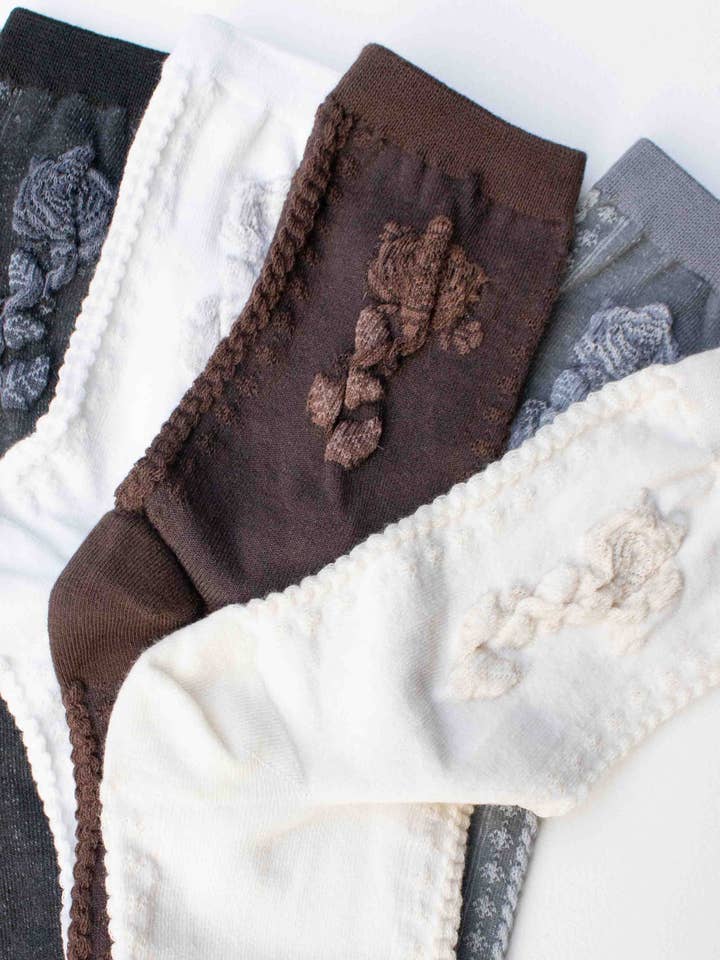 Tiepology - Wholesale Socks - Women's - Rose Cotton Blend Socks10