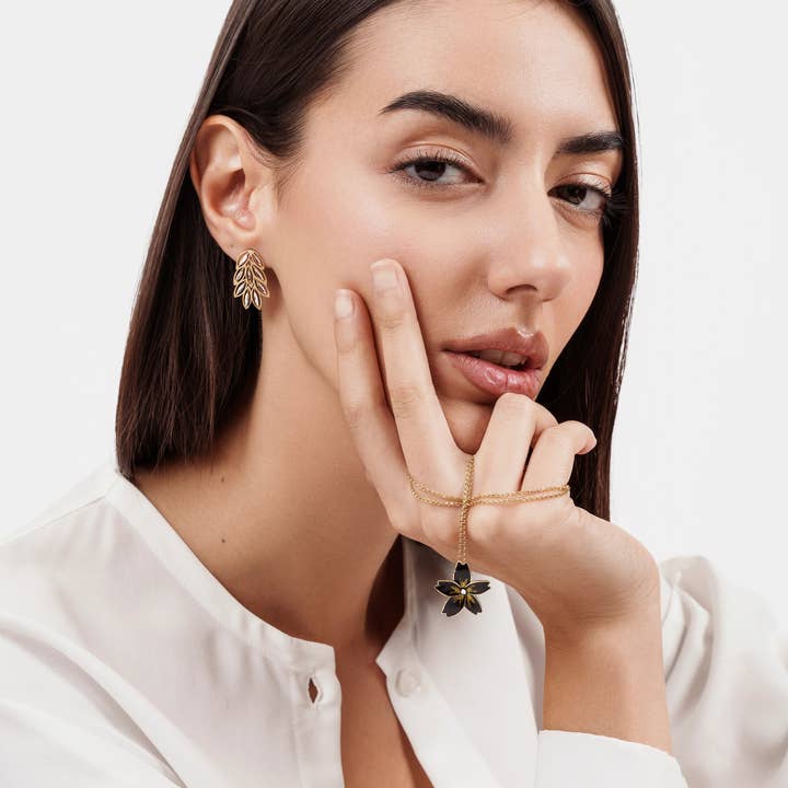 MINA MINA - Vendita all'ingrosso Collana con ciondolo/pendaglio - COLLANA FIORE PETALI IN ARGENTO 9251