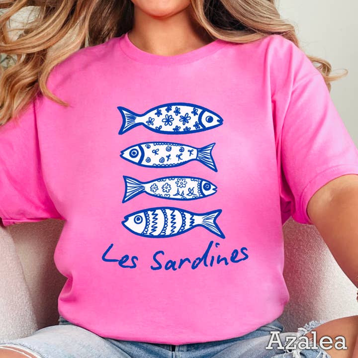 Shoppe SHC - Wholesale T-Shirt (Graphic) - Women's - Les Sardines Coastal Women’s Graphic Tee | Gildan5