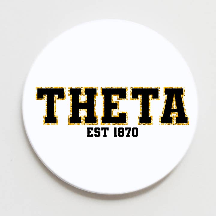 Kappa Alpha Theta Greek Varsity Button - 2.25 inch for wholesale by Good Vibez Collegiate