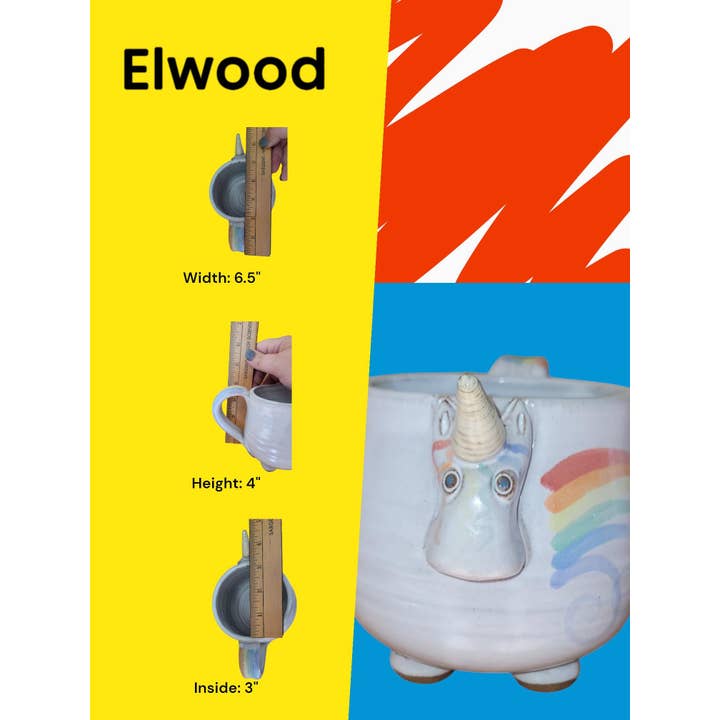 MudWorks Pottery - Wholesale Coffee Mug - Unicorn Mug