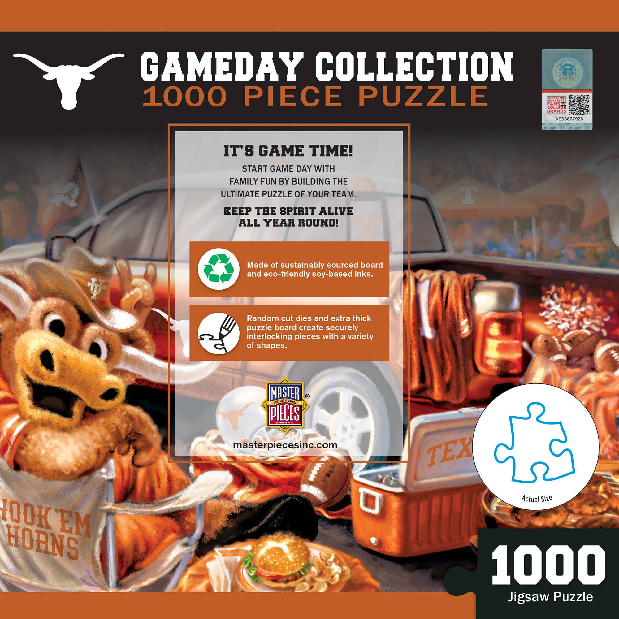 Masterpieces Puzzles - Wholesale Puzzle - Adult - Texas Longhorns - Gameday 1000 Piece Puzzle2