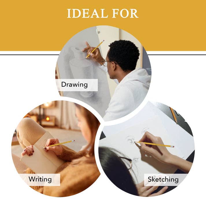 Three Leaf Products – wholesale Pencil – Three Leaf 500 Ct Yellow Pencils With Eraser , (Pack of 4)5