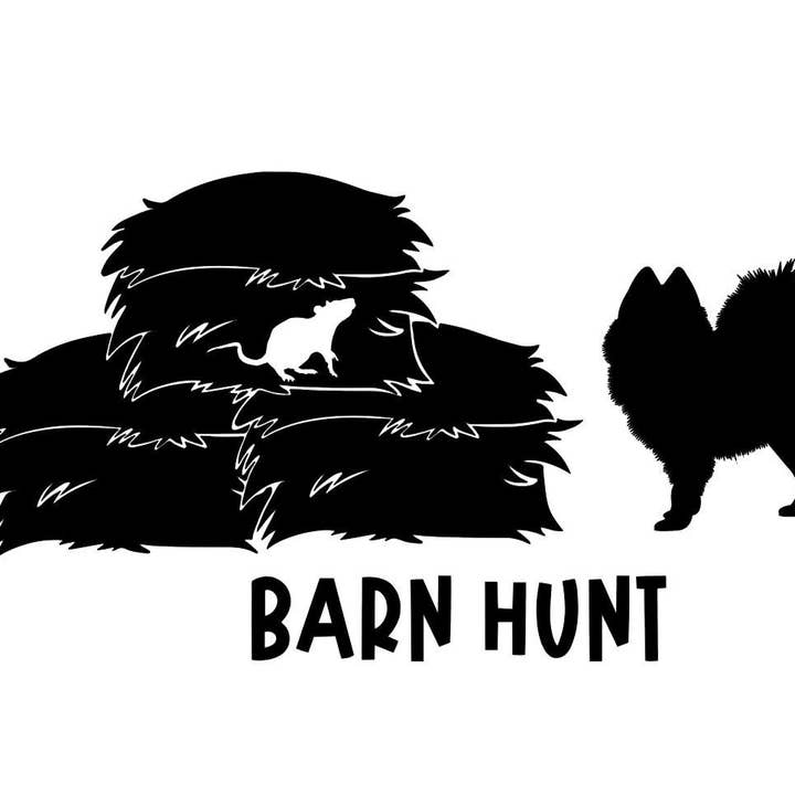 Autocollant de chasse à la grange pour chien esquimau américain, autocollant permanent, autocollant de chasse à la grange esquimau pour la vente par Cre8tionsByCaitlynn