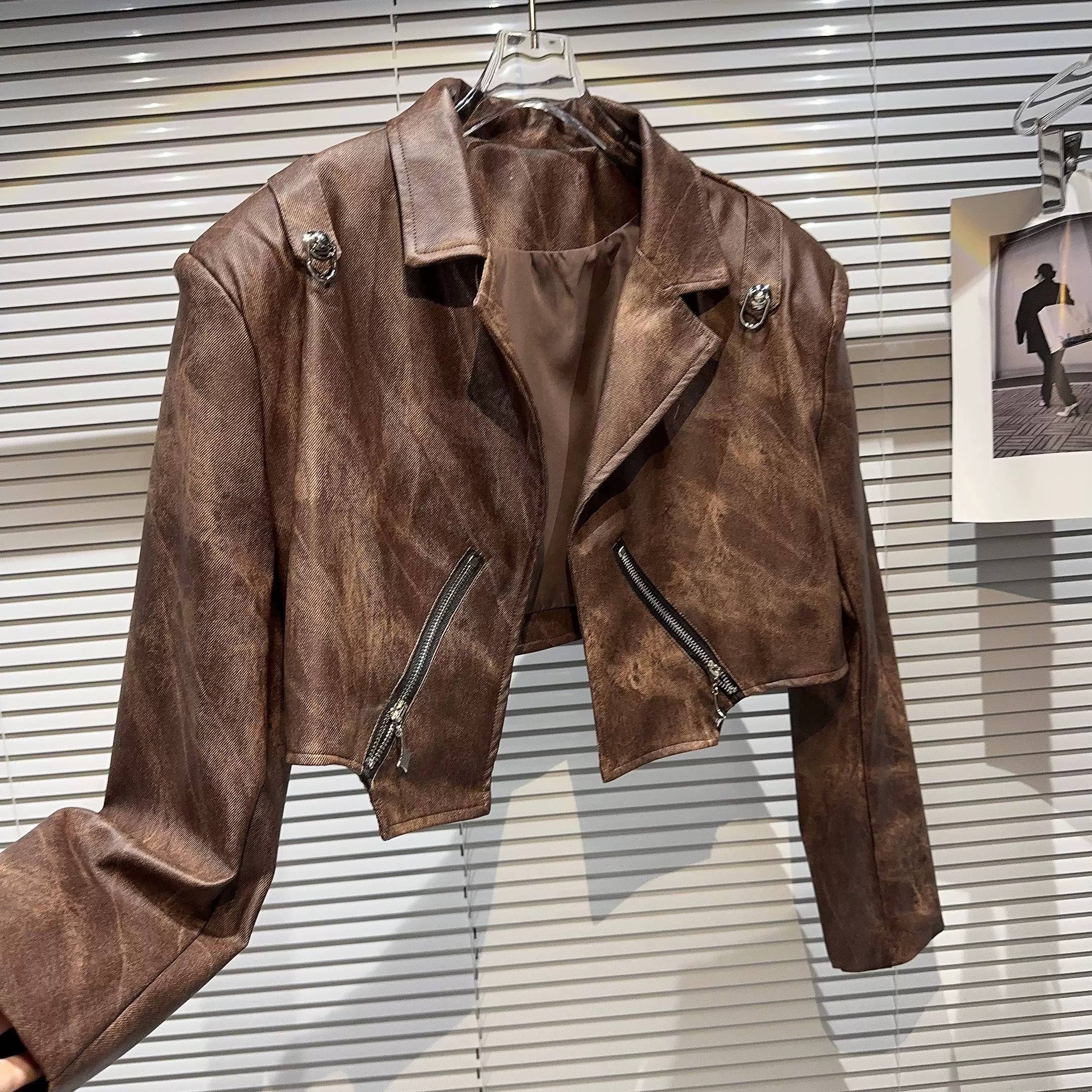 Productseeker - Wholesale Top & Skirt Set - Women's - SET220Y PU Leather Jacket & Studded Skirt Set – Fall Edge6