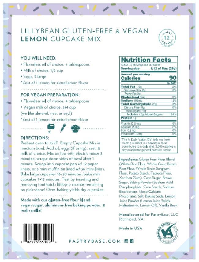 LillyBean Baking - Wholesale Cake Mix - Lemon Cake & Cupcake Mix (Vegan & Gluten-Free)2