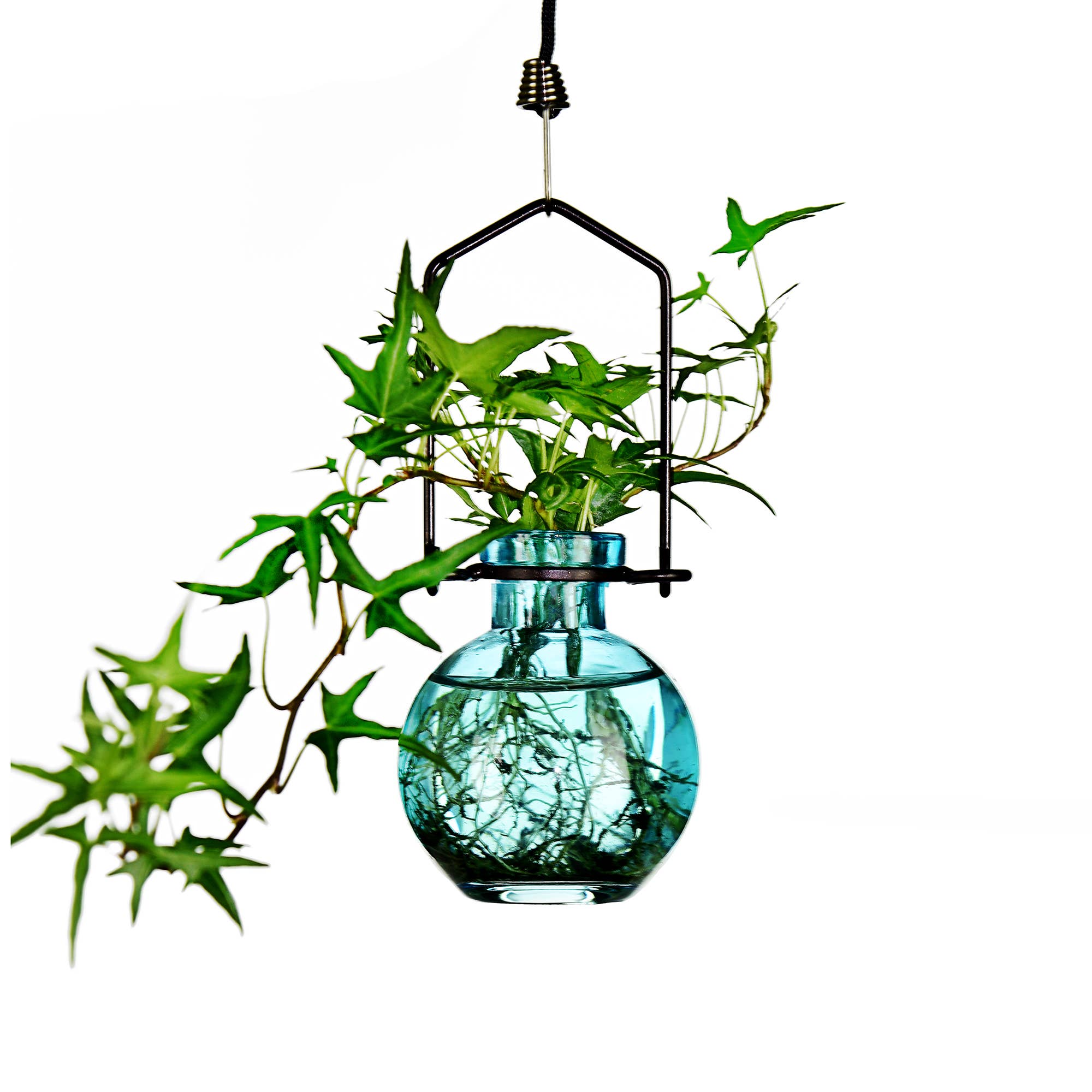 Couronne Co. - Wholesale Vase - Hanging Propagation Vase, Small Ball, Aqua0