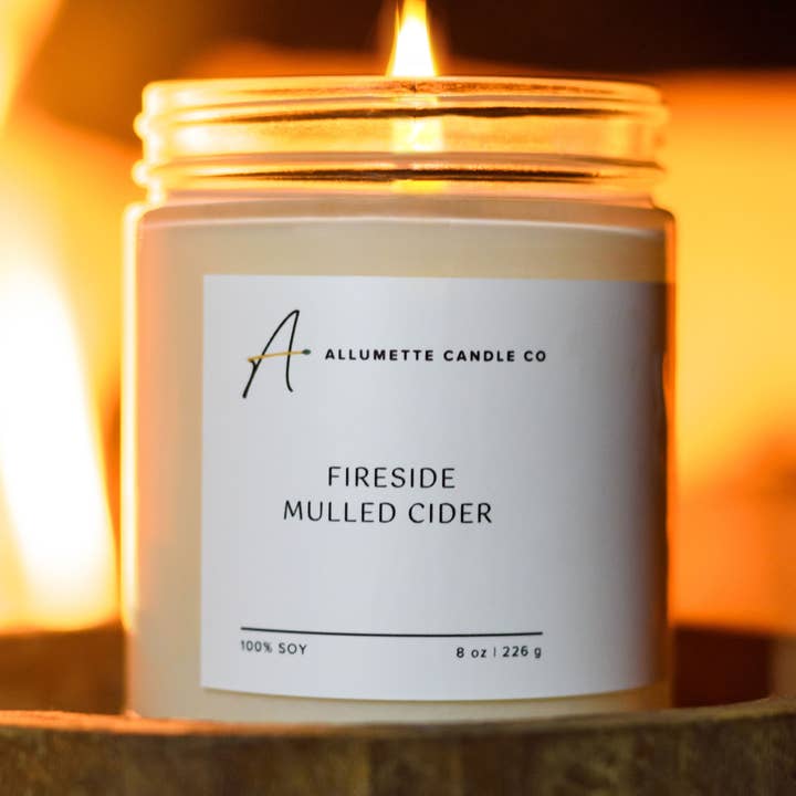 Fall Mulled Apple Cider Soy Candle for wholesale by Allumette Candle