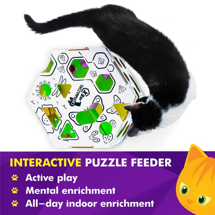 Cat Amazing - Wholesale Pet Toy - Cat - HEX Interactive Cat Toy and Puzzle Feeder4