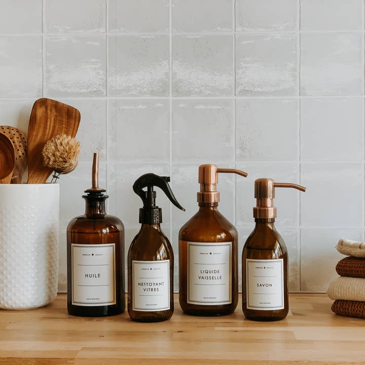 Les Flacons de l’Apothicaire - Wholesale Soap Dispenser - Dishwashing Liquid - Amber Bottle3