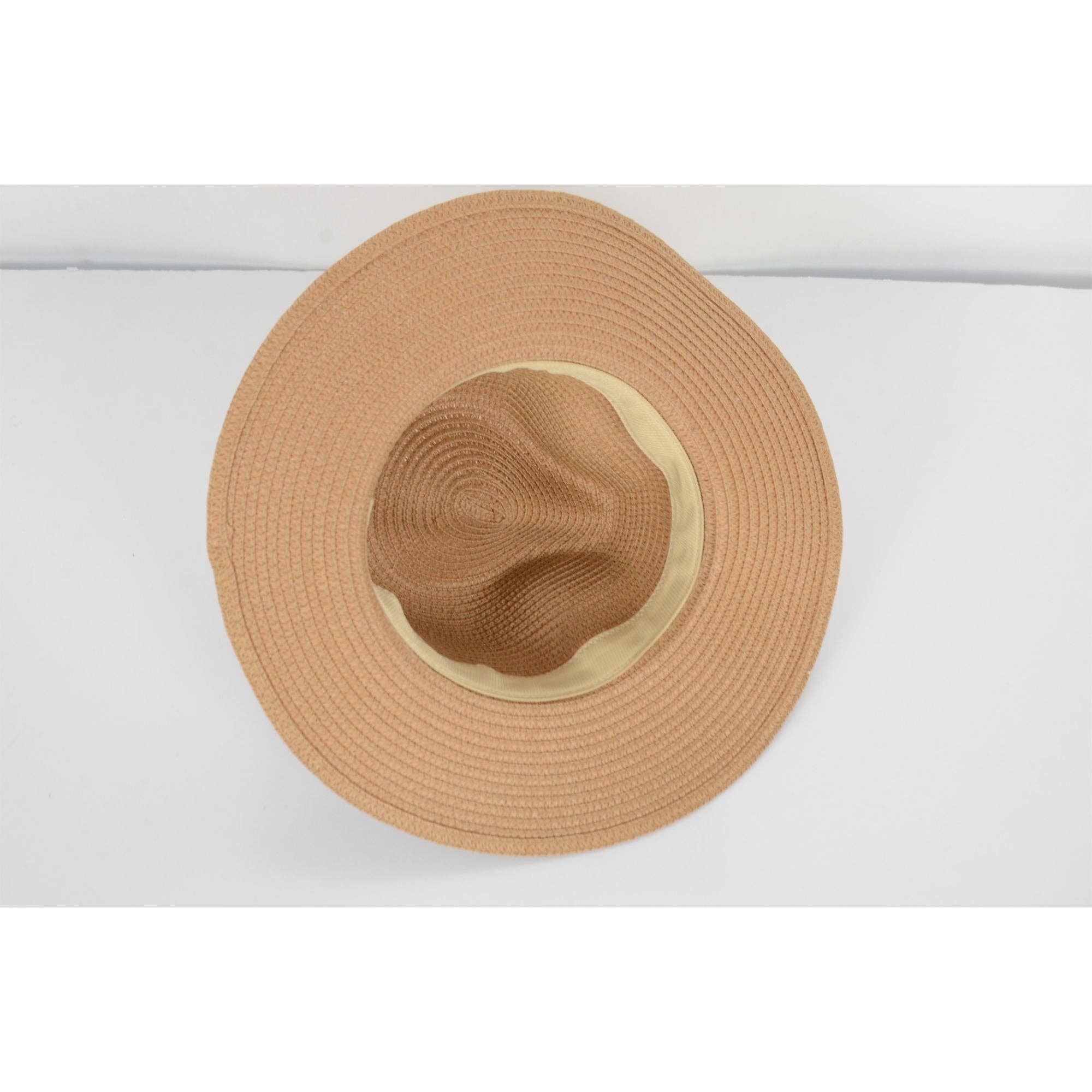 AK Brand - Wholesale Straw Hat - Women's - Wide Brim Straw Fedora Sun Hat Black Band Panama UV Hat14