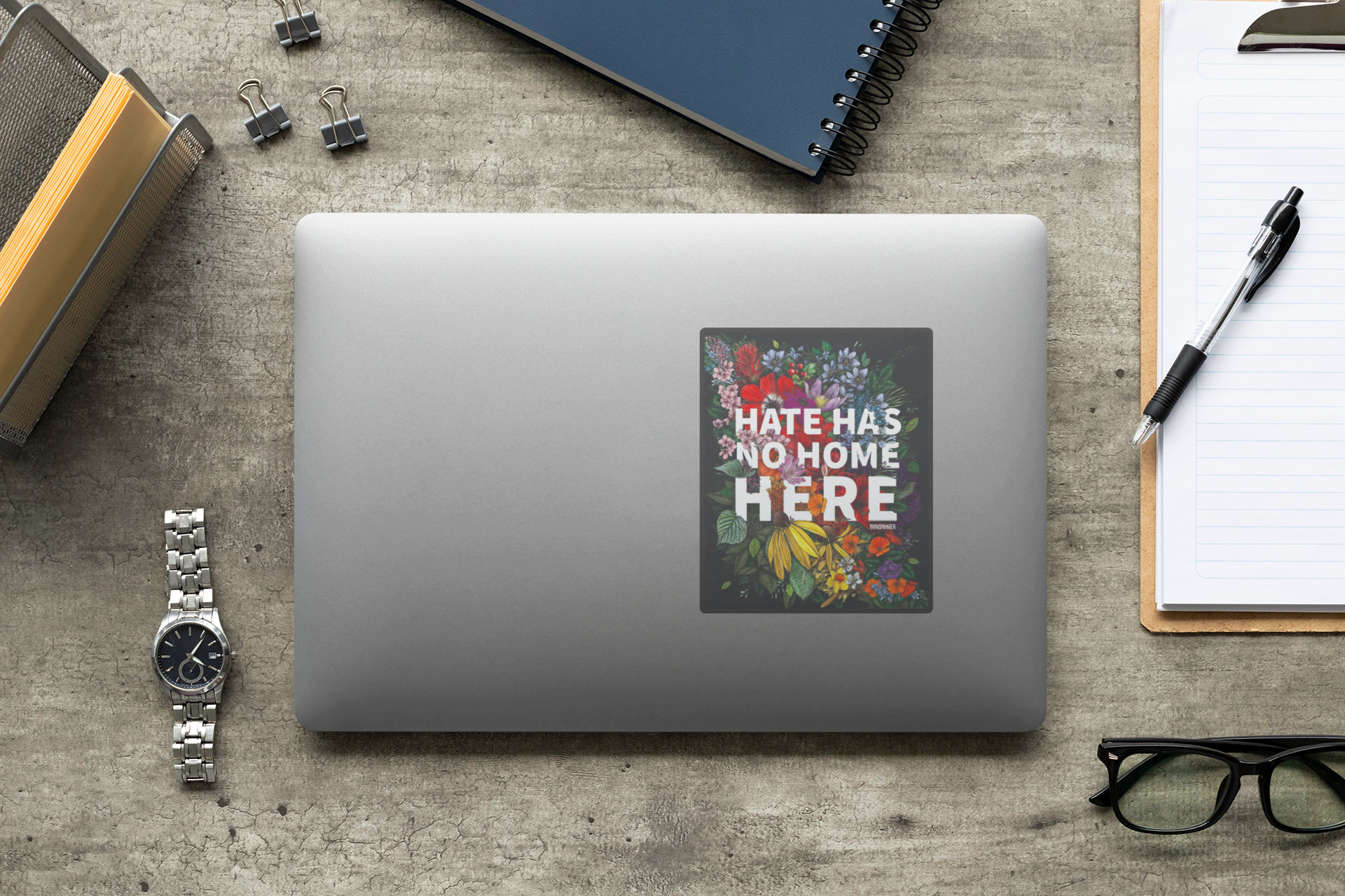 Transpainter - Wholesale Sticker - Hate Has No Home Here Bumper Sticker | No Hate Decal 9