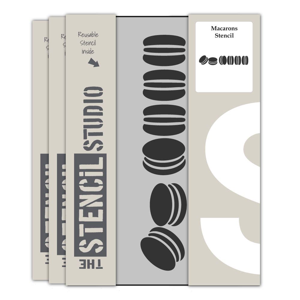 The Stencil Studio – wholesale Stencil/craft die – Macarons Stencil1