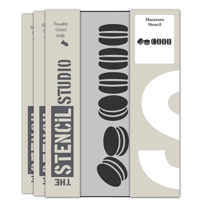 The Stencil Studio – wholesale Stencil/craft die – Macarons Stencil1