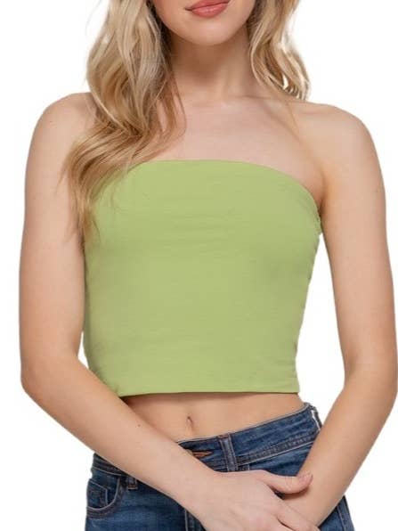 Solid Crop Tube Top for wholesale by Vanilla Monkey