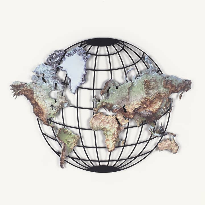 Topographic World for wholesale by NOXART LLC