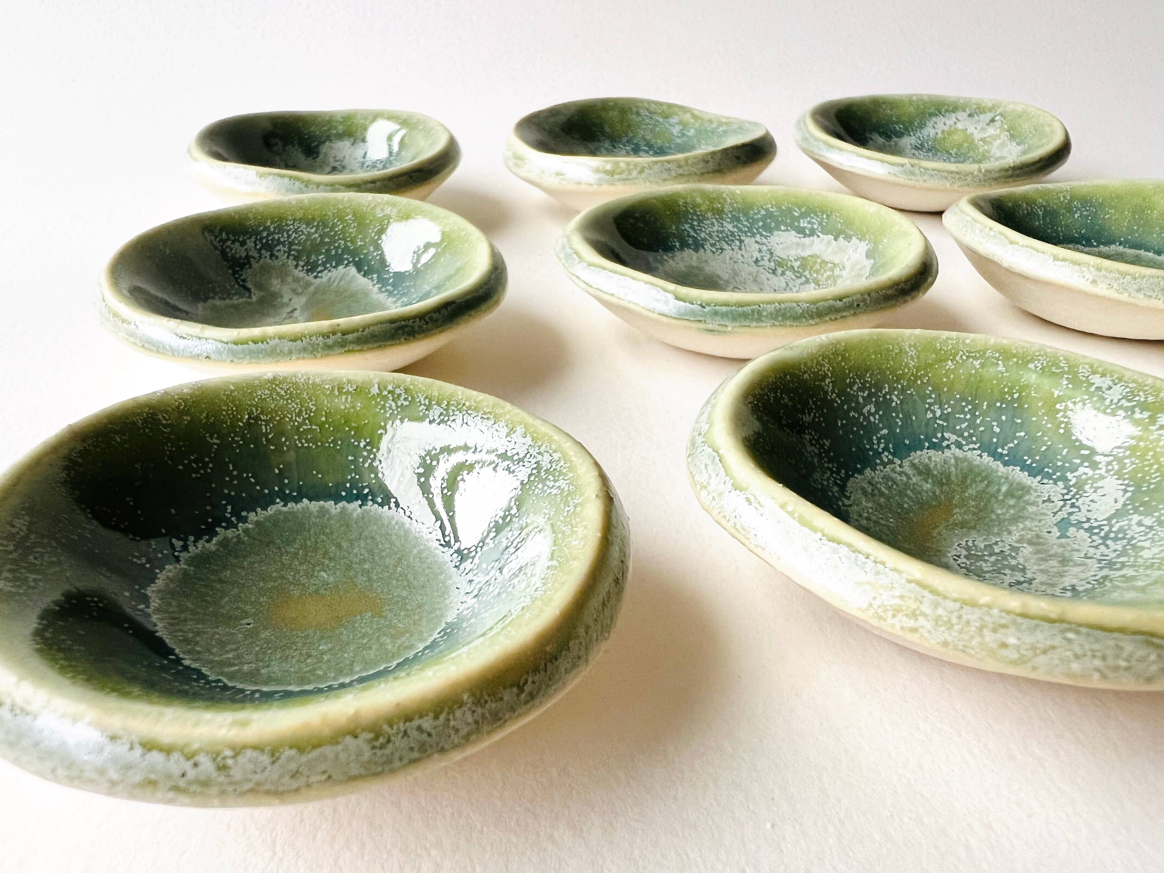 MoonMoon Ceramics – wholesale Jewellery dish – Green Tea Tiny Ring Dish11
