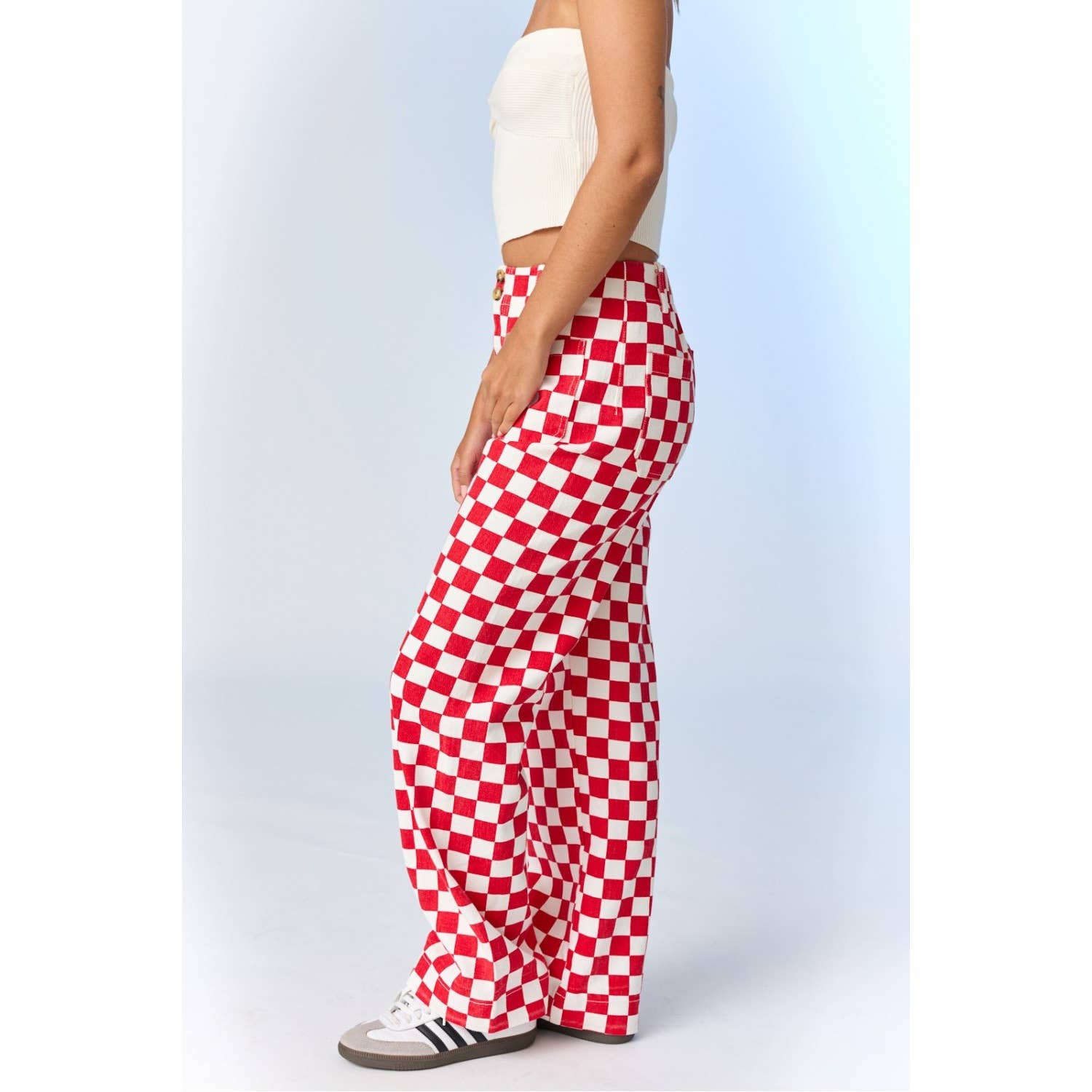Apolline - Wholesale Pants - Women's - Demi Checkered Bottoms w Elastic Band7