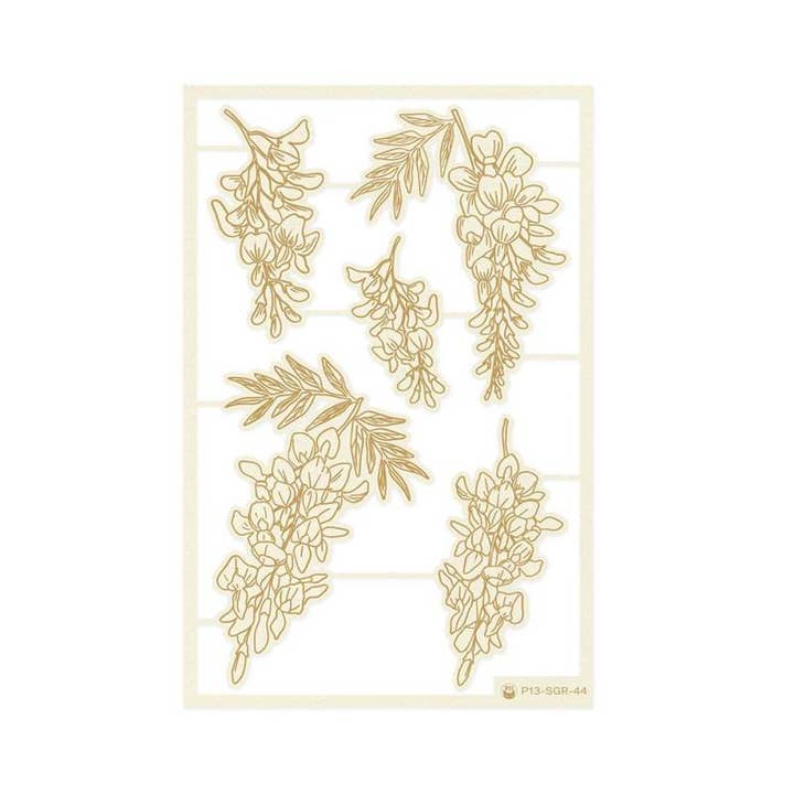 P13 - Wholesale Craft Supplies - Light Chipboard Embellishments Secret Garden 01, 4X6", 5Pcs1